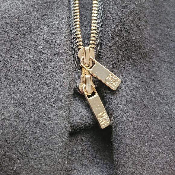 Carolina Herrera Dress Black Wool Ruffle VINTAGE - Picture 9 of 10